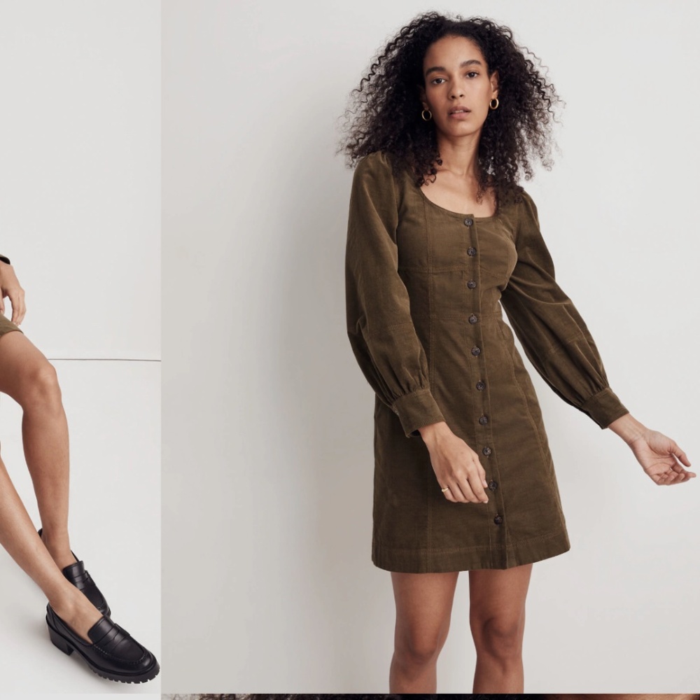 NWT Madewell Corduroy Mini Dress Plus Size 14